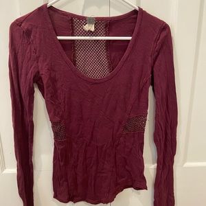 We The Free Long Sleeve Shirt w/ Cutout Detail